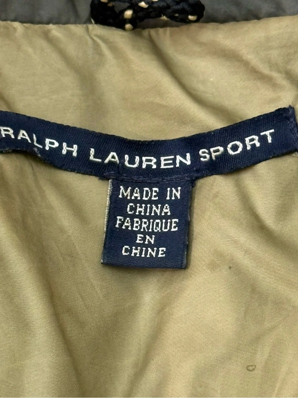 Polo by Ralph Lauren Olive Puffer Jacket with Yellow Accents